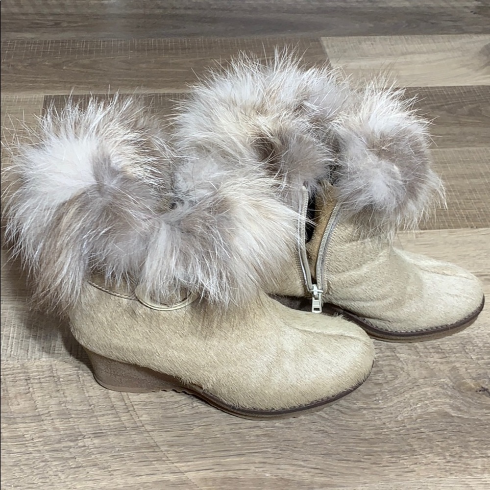 Oscar Sport Pony Hair/Fur Ankle Boots Sz 37